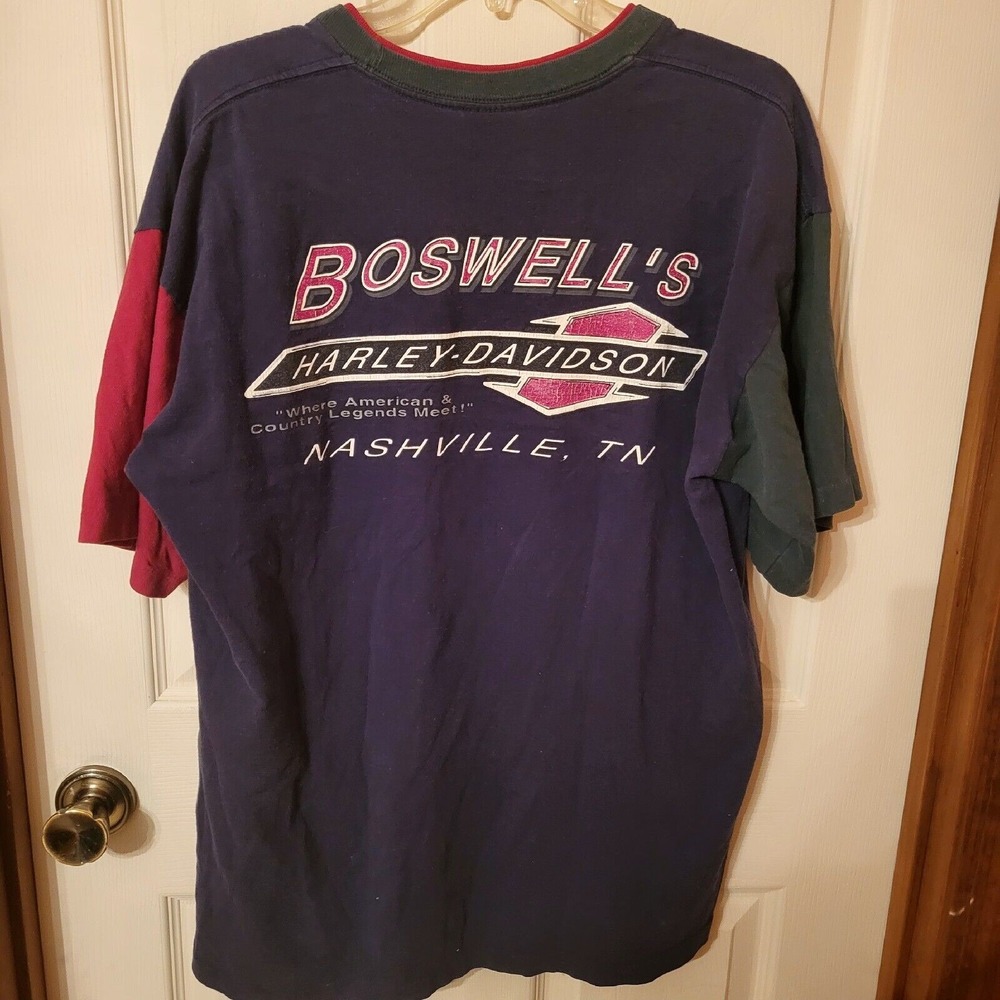 Vintage Harley-Davidso n Color Block T-shirt